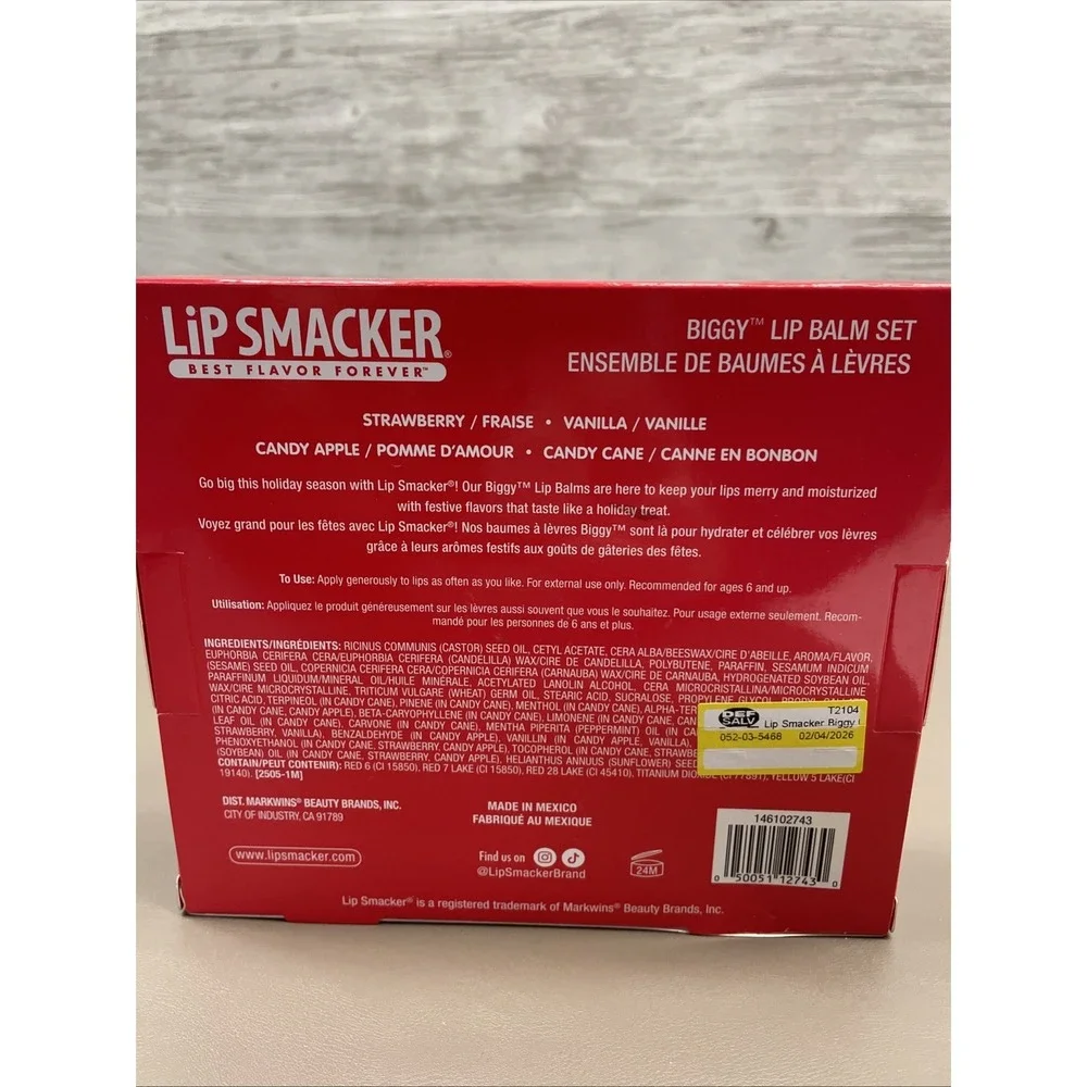 Lip Smacker‎ Biggy Lip Balm Target Holiday Gift Set 4pk LIMITED EDITION